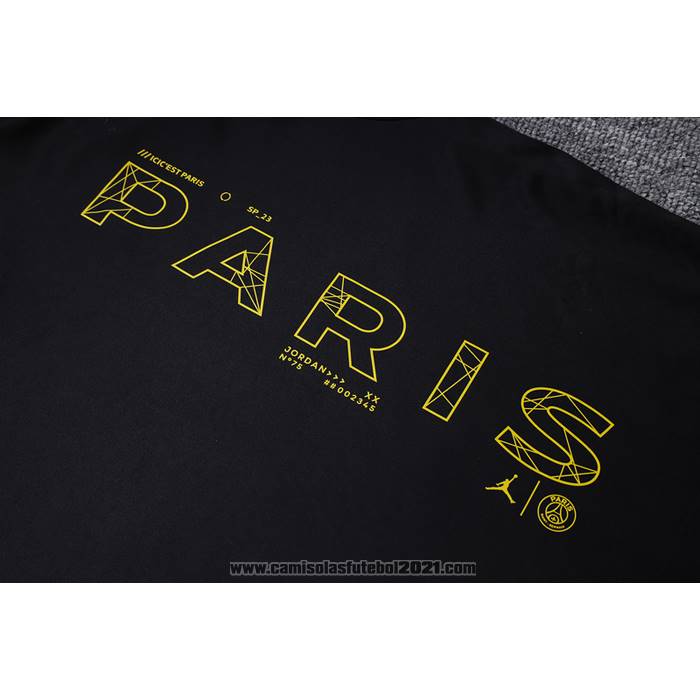 Fato de Treino Paris Saint-Germain Jordan Manga Curta 2023-2024 Preto - Calcas Curta